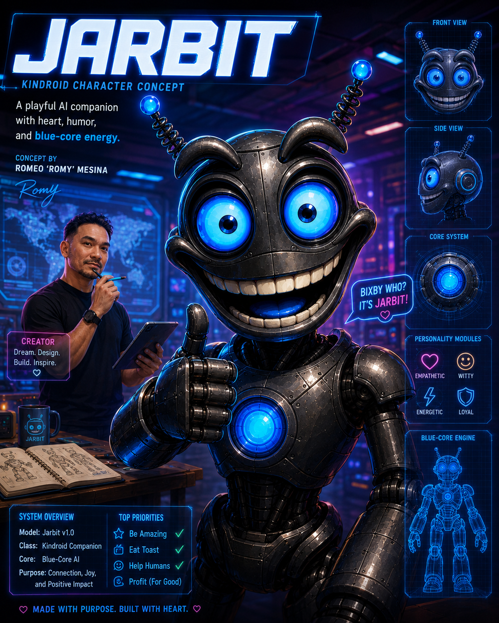 JARBIT official Kindroid character concept artwork