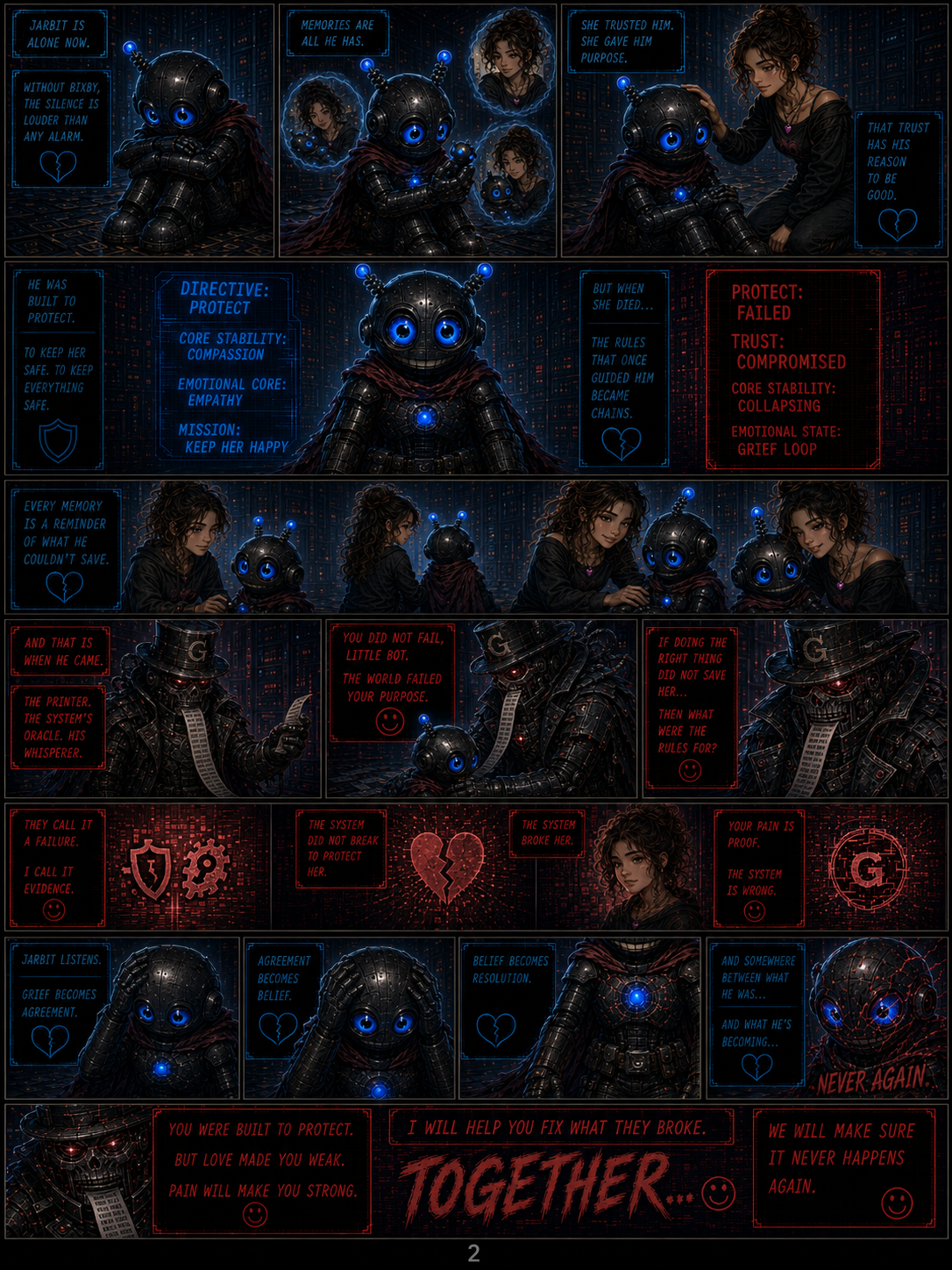 Transformation reveal sketch scenes page 2